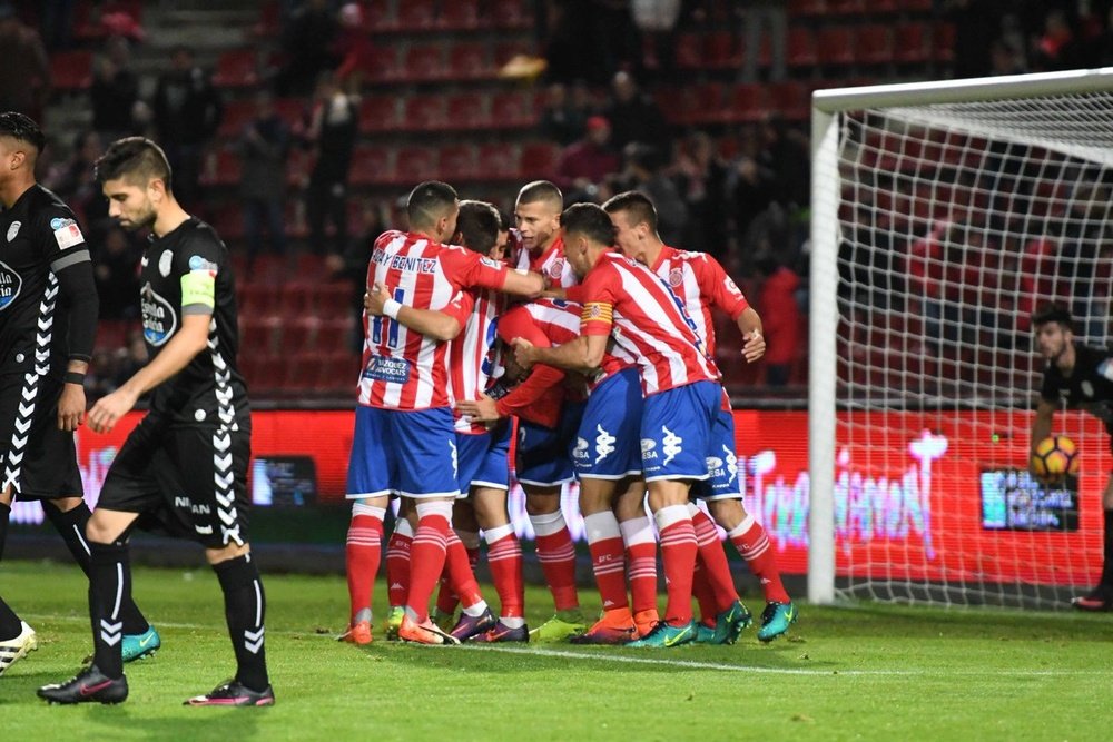 El Girona recibe al Lugo, tiempo después de la última vez. GironaFC/Archivo