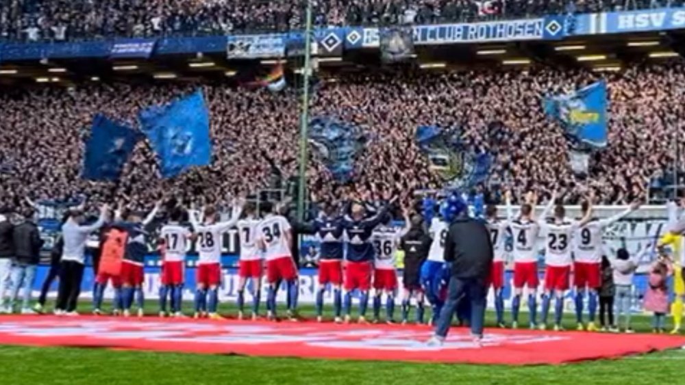 Locura de goles en la Segunda División de Alemania. Captura/HSV