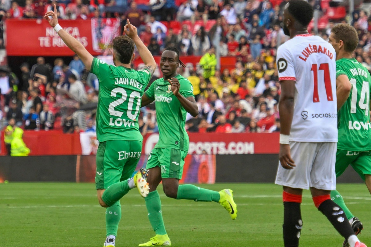 Javi Hernández, en el Sevilla-Leganés