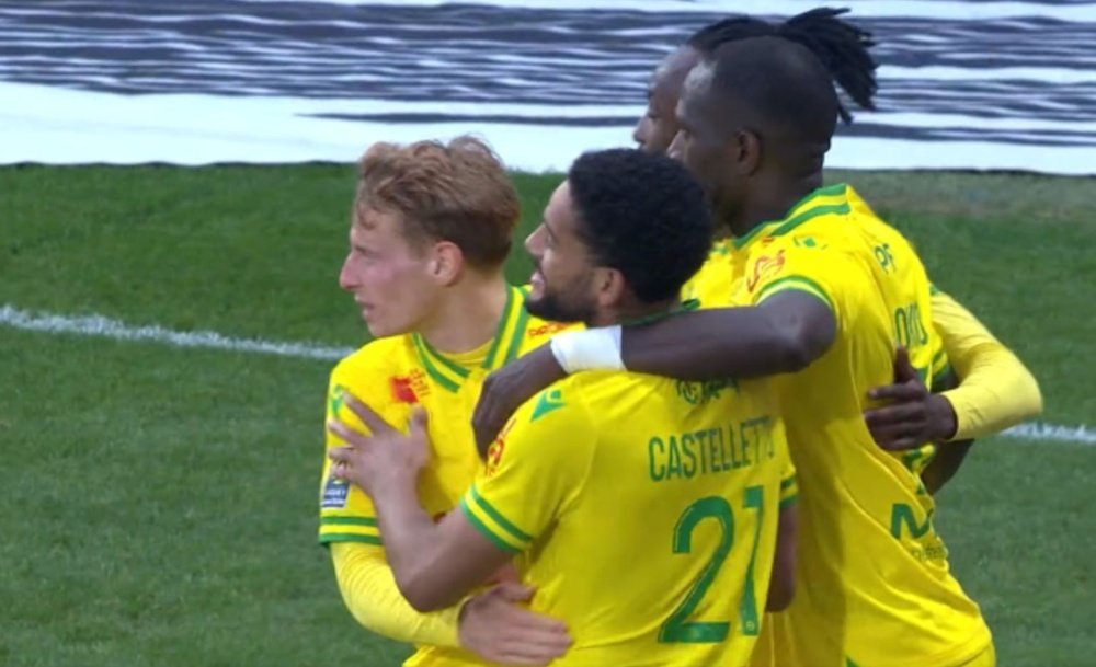 El Nantes ganó al Lorient a domicilio. Captura/Ligue1