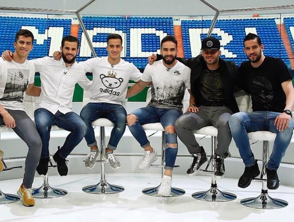 Los jugadores del Real Madrid, en el estreno de RMTV. RealMadrid