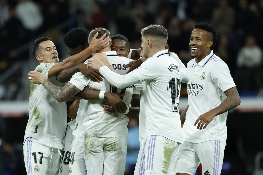 Kroos scored the second goal for Madrid against Cadiz. EFE