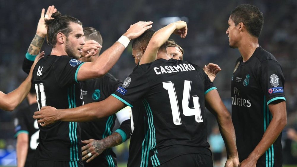 El Real Madrid volvió a no quedarse a cero en la Supercopa de Europa. AFP