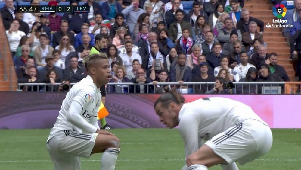 Bale erró en su disparo y los pitos aparecieron. Captura/LaLigaSantander