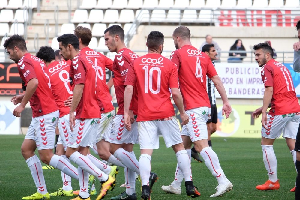 El Murcia no pudo lograr los tres puntos ante el Jaén. RealMurciaCFSAD