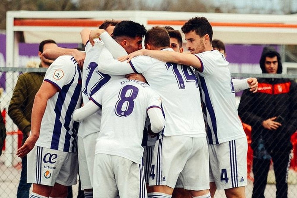 Dos jugadores del filial blanquivioleta han dado positivo. Twitter/realvalladolid