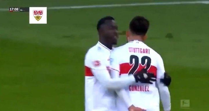 Golazo y lesión de Nico González en el 3-3 entre Hoffenheim y Stuttgart
