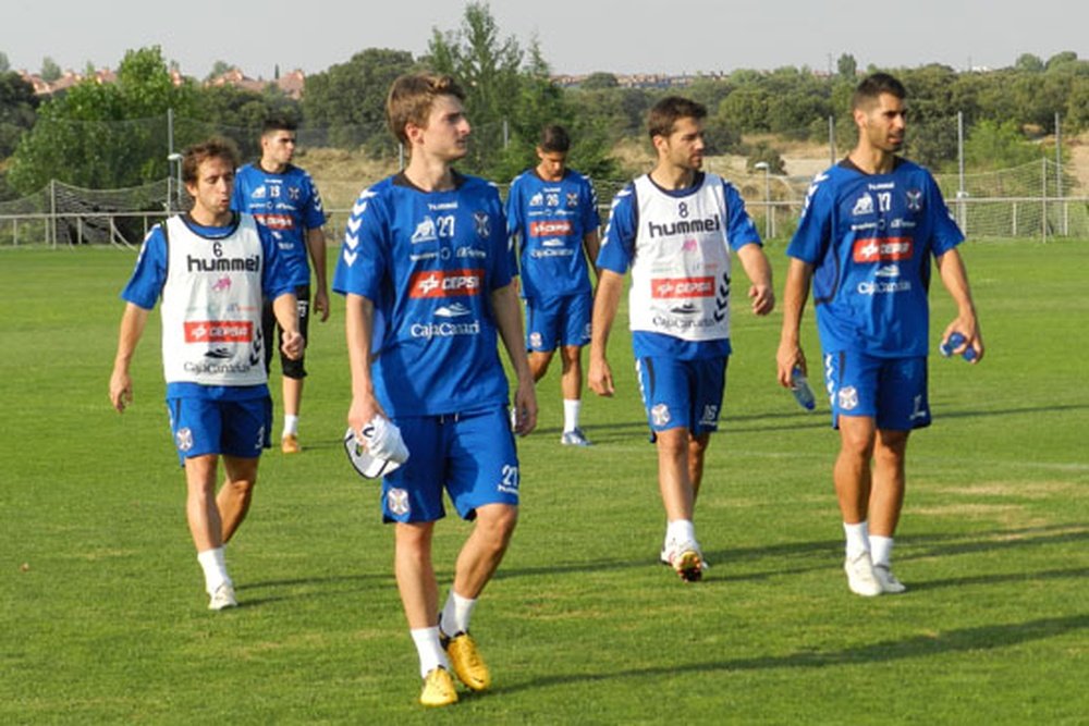 Los jugadores del Tenerife durante un entrenamiento. ClubDeportivoTenerife