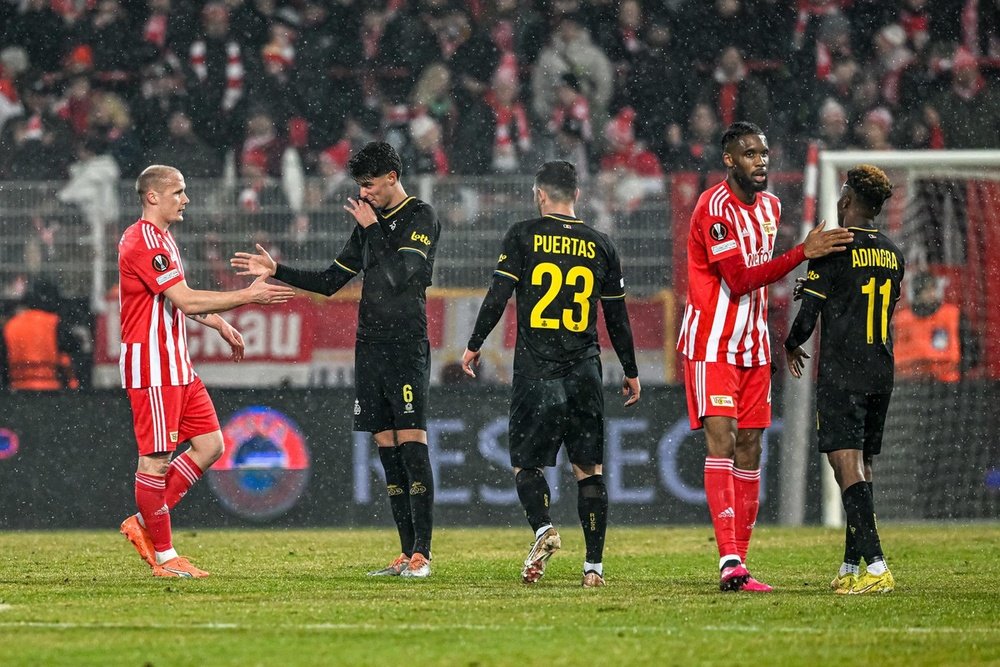 Union Berlin y Union Saint-Gilloise empataron 3-3. EFE/EPA/Filip Singer