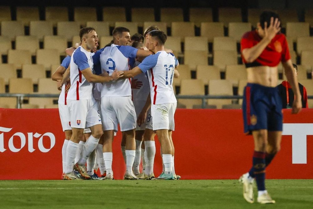España perdió por 0-2 ante Eslovaquia. EFE