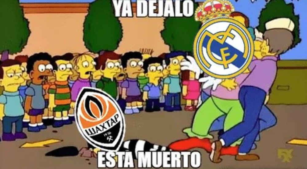Los mejores memes del Shakhtar Donetsk-Real Madrid. Twitter/memedeportes