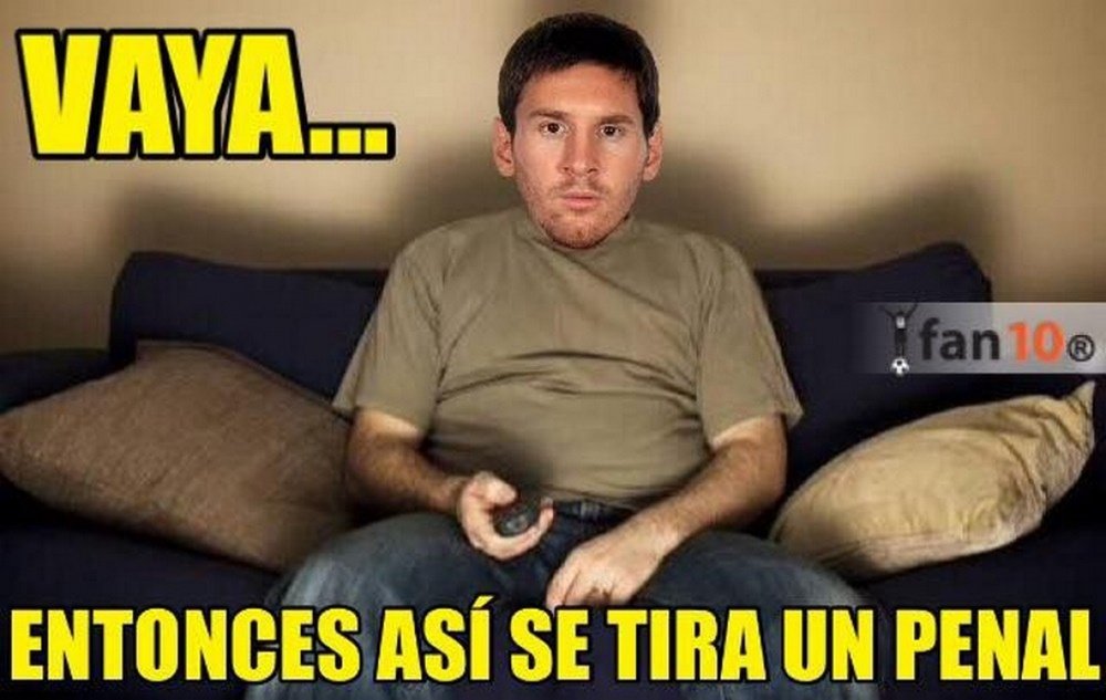 Los memes se ceban con Messi tras el gol de penalti de Cristiano Ronaldo. Twitter