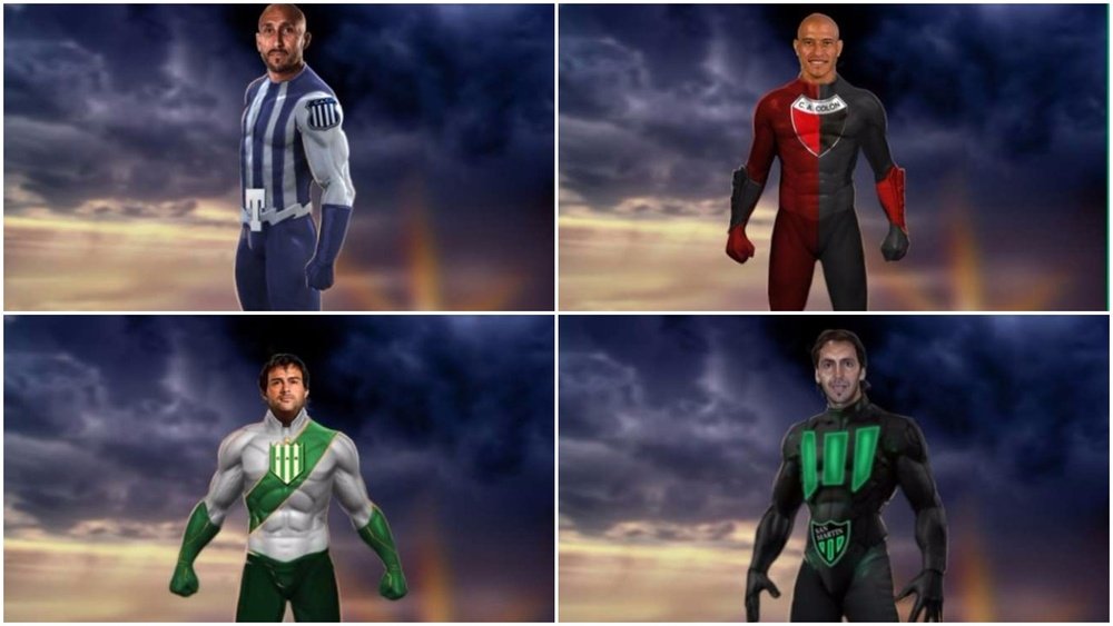 Los futbolistas se convierte en superhéroes. Twitter/TNTSports