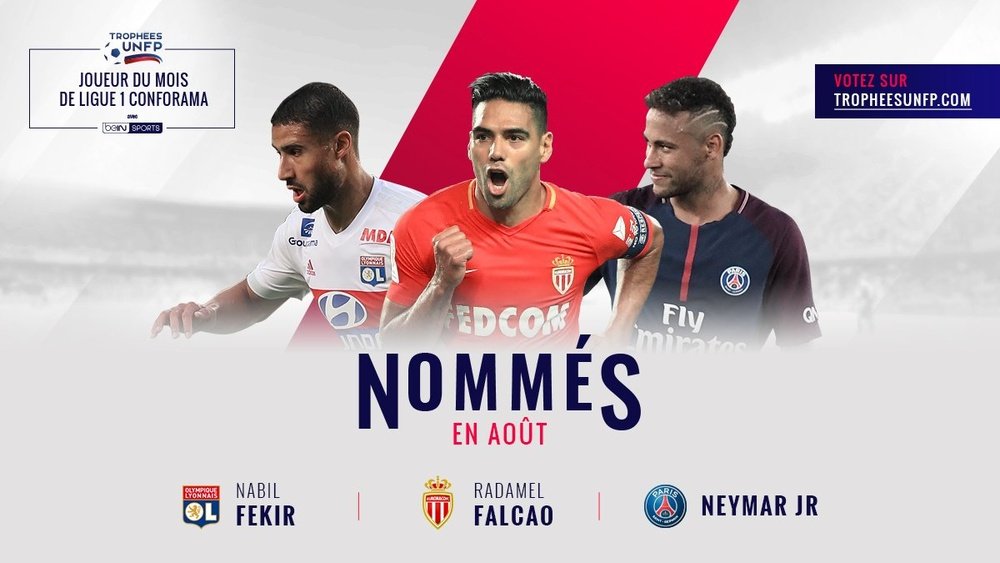 Neymar nomeado a melhor de agosto em França. TropheesUNFP
