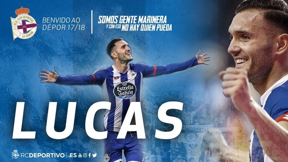 Lucas Perez has returned to Deportivo on loan. Twitter/RCDeportivo