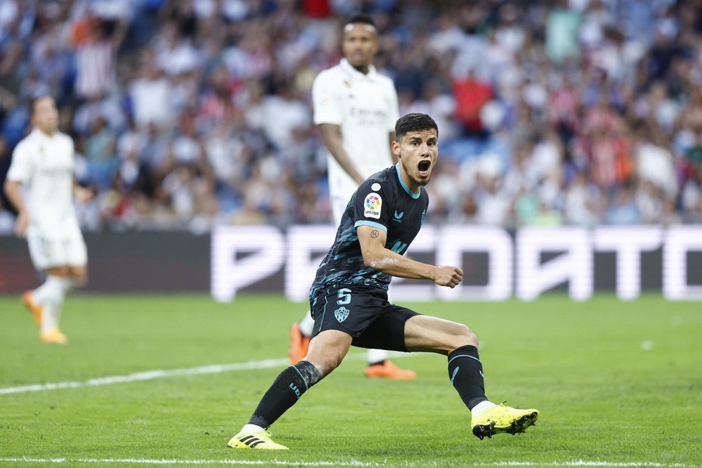 Robertone scored against Real Madrid at the Santiago Bernabeu. EFE
