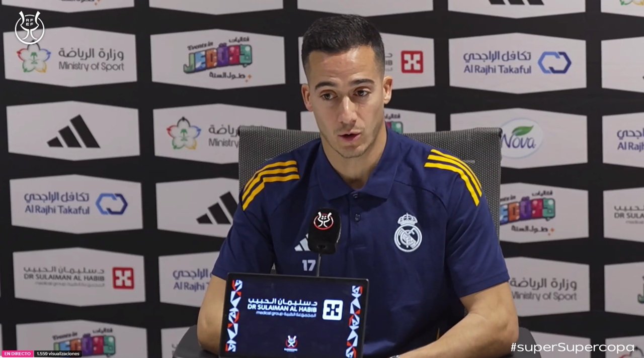 Real Madrid captain Lucas Vazquez avoided talking about his future. Screenshot/RFEF