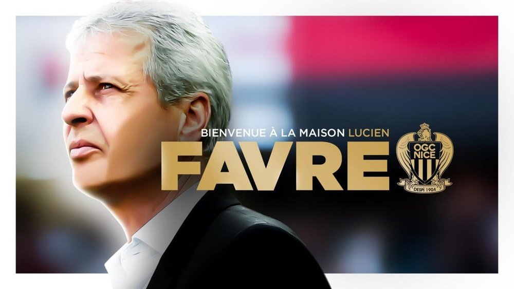 Lucien Favre vuelve al Niza. Twitter/OGCNice