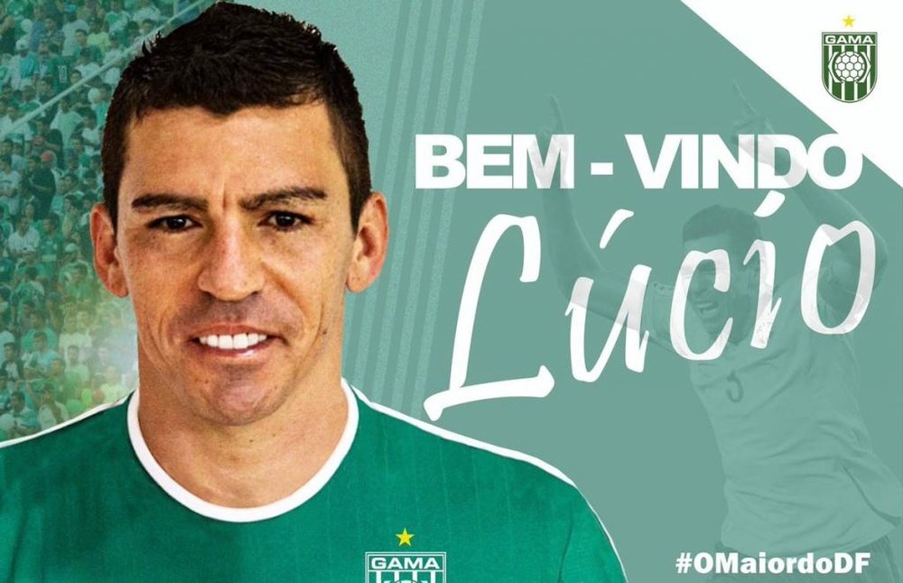 Lúcio assinou pelo Gama. Twitter/Gama