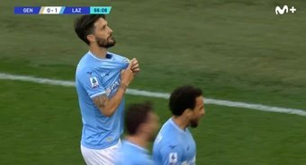 Luis Alberto coloca a Lazio na disputa pelas vagas na Liga dos Campeões. Captura/MovistarLigadeCampe