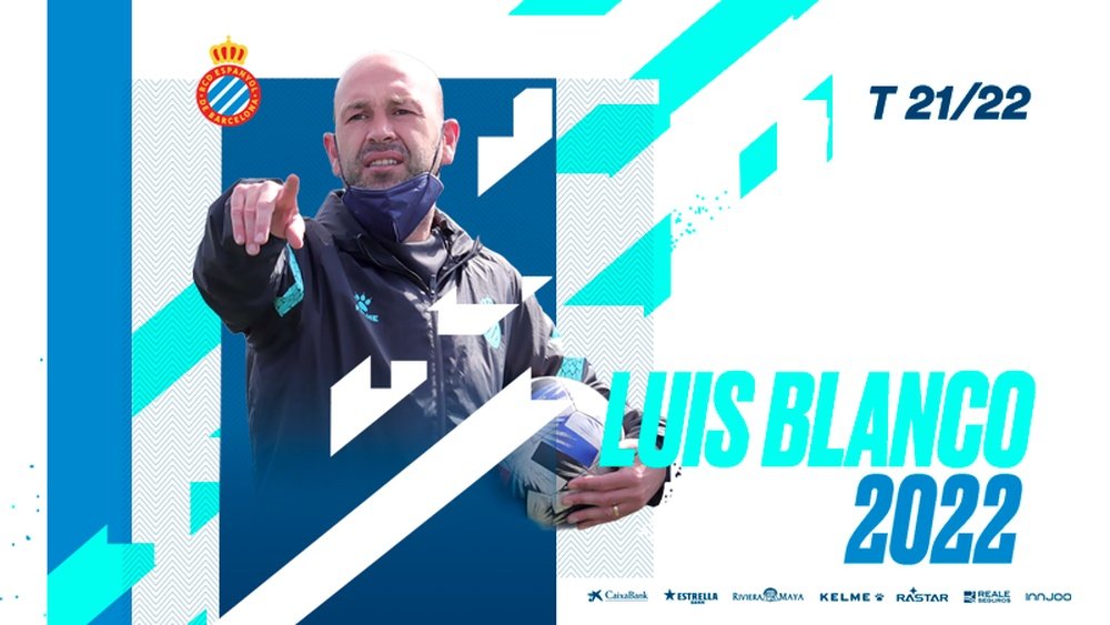 Luis Blanco et l'Espanyol de Barcelone liées jusqu'à 2022. Twitter/RCDEspanyolFF