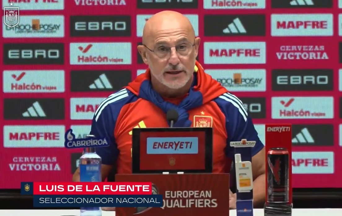 De la Fuente analysed the match against Turkey. Screenshot/SEFutbol
