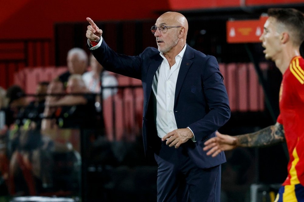 De la Fuente was happy with Pedri's performance in the last friendly. EFE/Cati Cladera