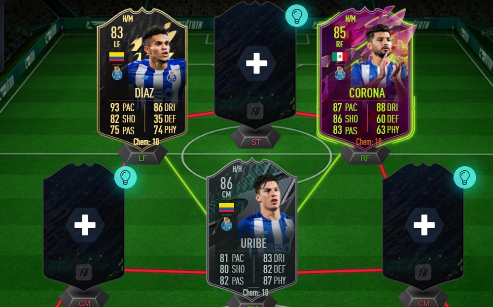 Luis Díaz IF, Uribe Fundamentos de Plantilla y Corona Rulebreakers. FUTBIN