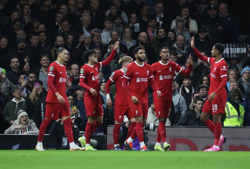 Liverpool will face Chelsea in the EFL Cup final. EFE