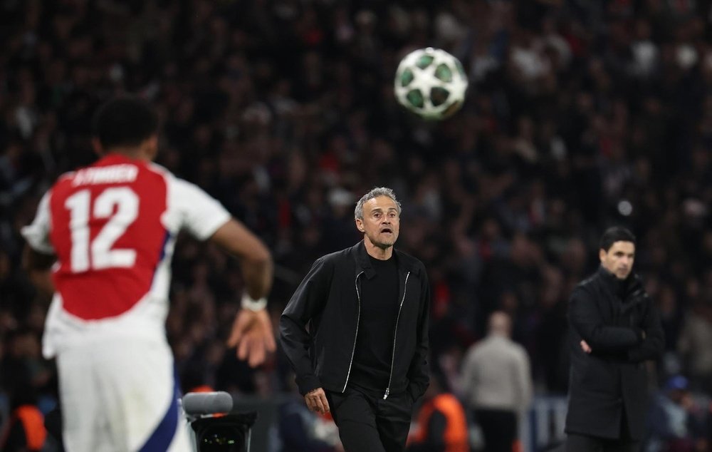 Luis Enrique s'est exprimé dans la zone mixte. EFE