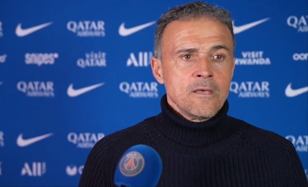 Luis Enrique claimed he was not goint to watch the 'Clasico'. Screenshot/PSG