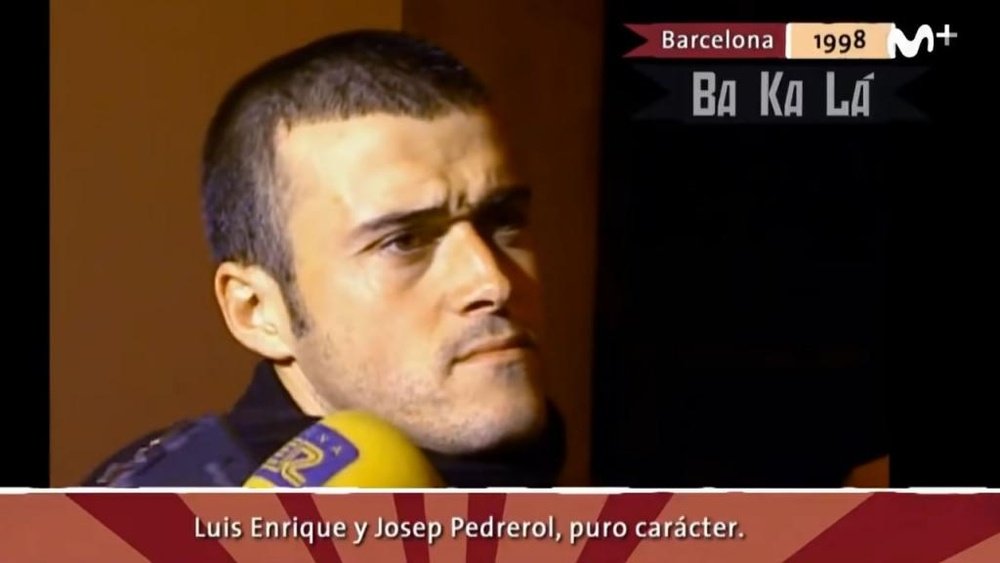 Luis Enrique y Pedrerol se enzarzaron en esta pelea dialéctica hace 23 años. Captura/Movistar+