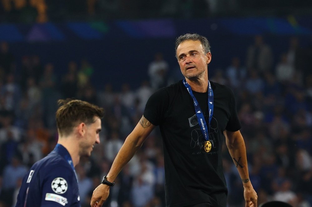 Luis Enrique won the Champions League at the helm of Barcelona in Berlin in 2015. EFE