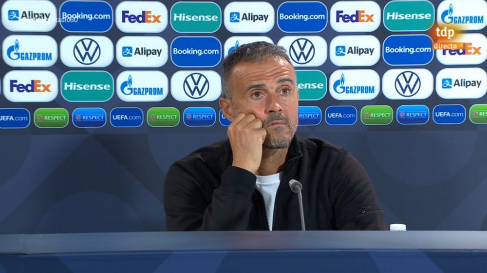 Luis Enrique ensalzó a Gavi. Captura/Teledeporte