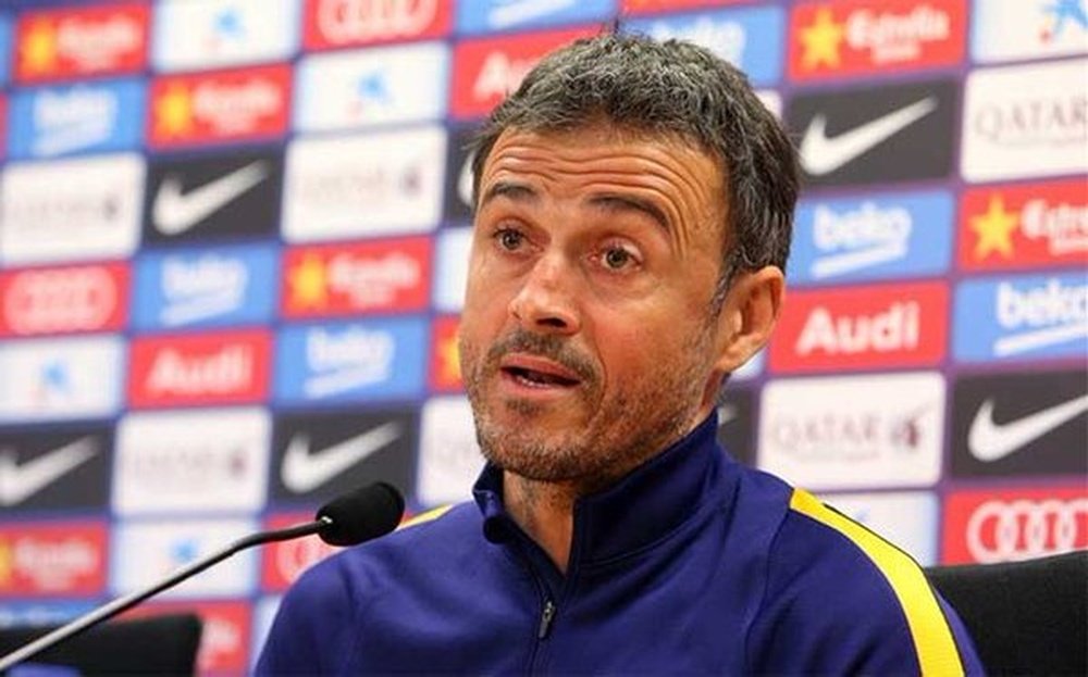 Luis Enrique en rueda de prensa. Twitter.