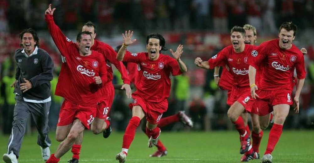 Gerard led Liverpool to 2005 CL success. AFP