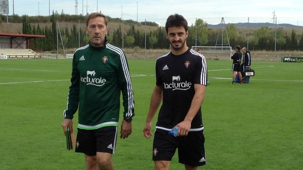 Luis Martins, al término de un entrenamiento con Osasuna. Twitter