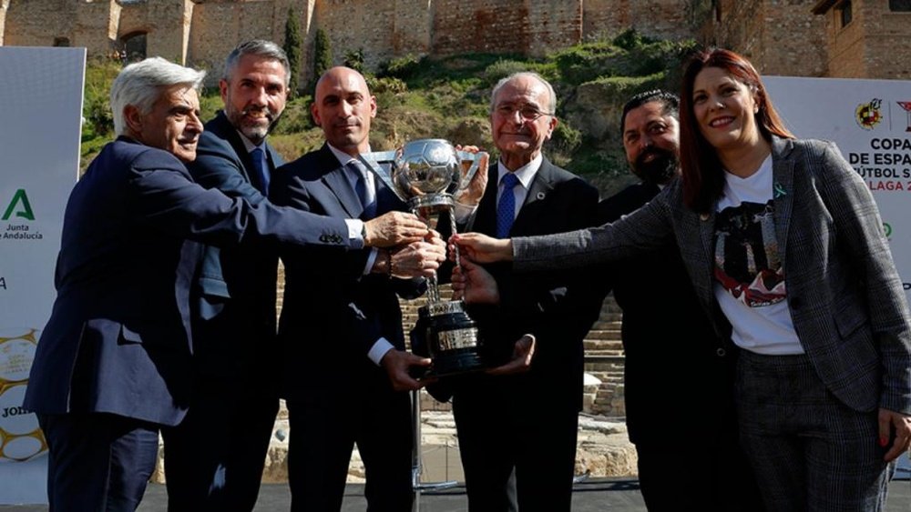Luis Rubiales presentó la XXXI Copa de España en Málaga. Twitter/rfef