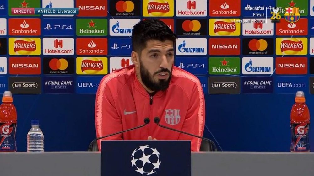Suarez offered some comments before tomorrow's big clash. Screenshot/Barcelona