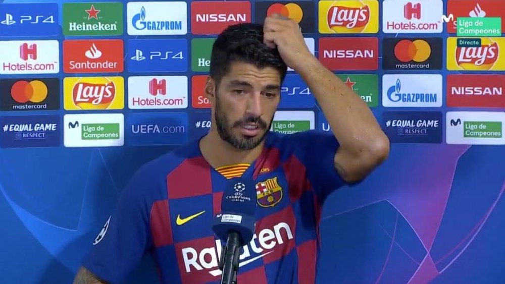 Luis Suárez a analysé la victoire du FC Barcelone. Capture/MovistarLigadeCampeones