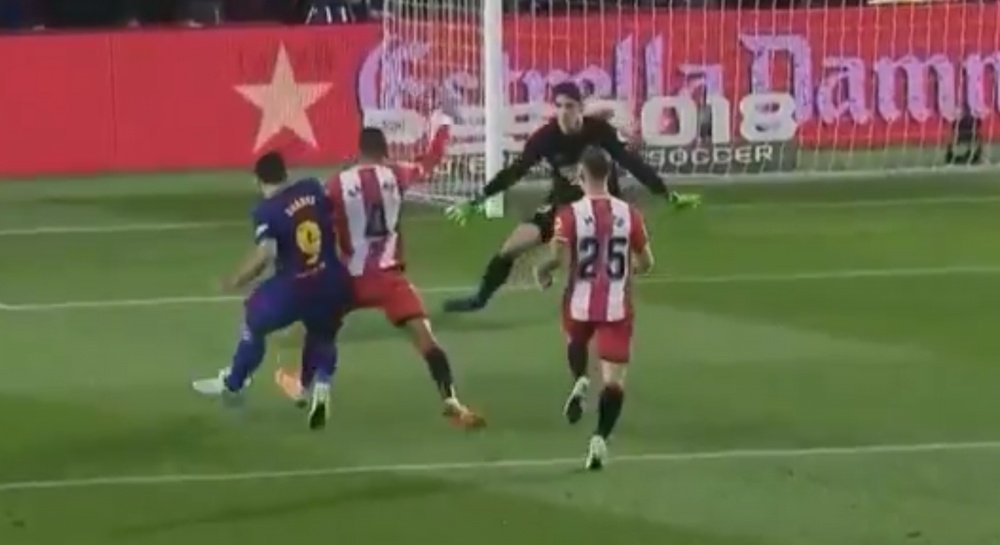 O momento do gol de Suárez, o 1-1. Captura/beINSports