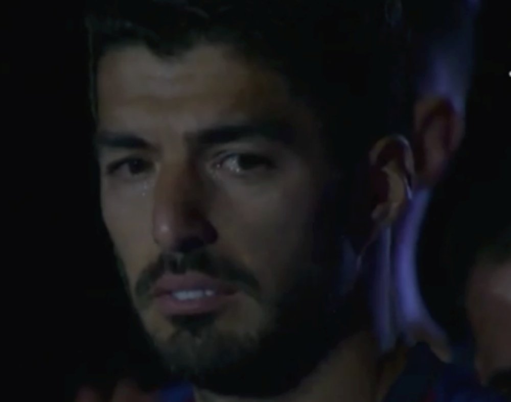 El uruguayo no pudo contener las lágrimas. Captura/beINSports