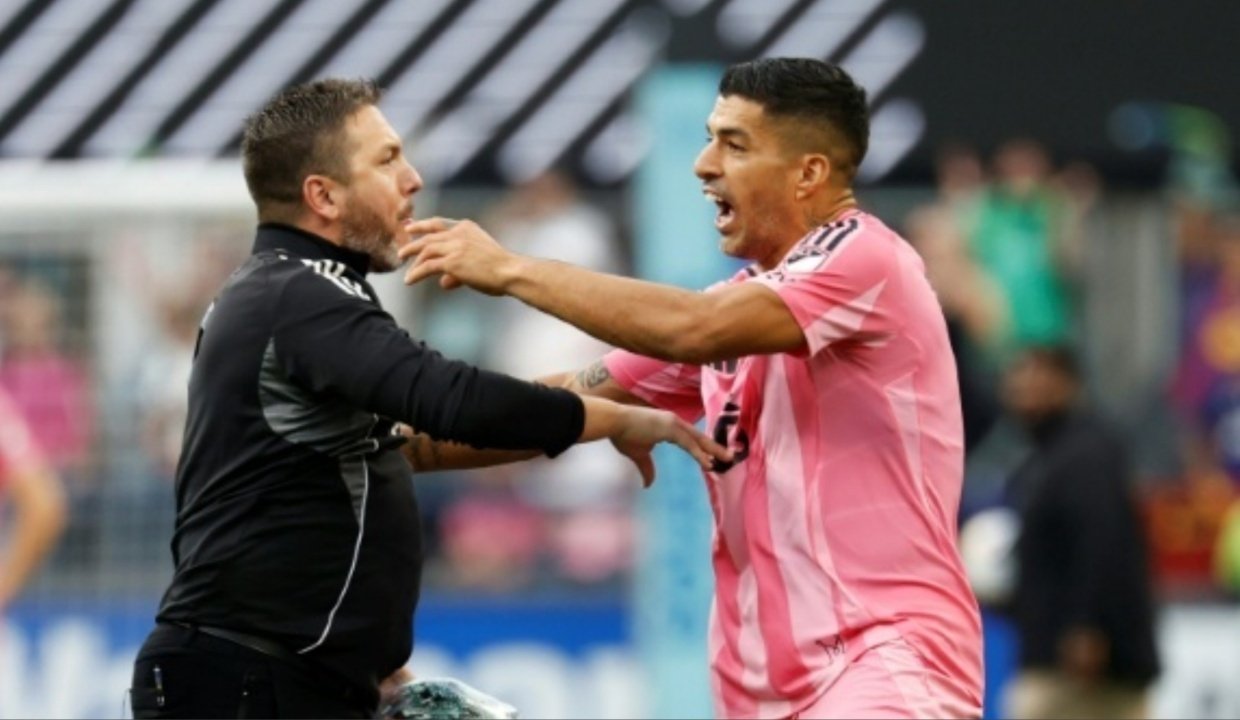 Luis Suarez will miss Miami's league games v Charlotte FC, Sounders and DC United. AFP