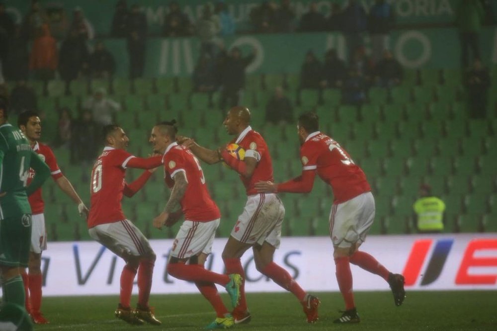 O capitão 'encarnado' marcou e saiu lesionado no mesmo jogo. Twitter/Benfica