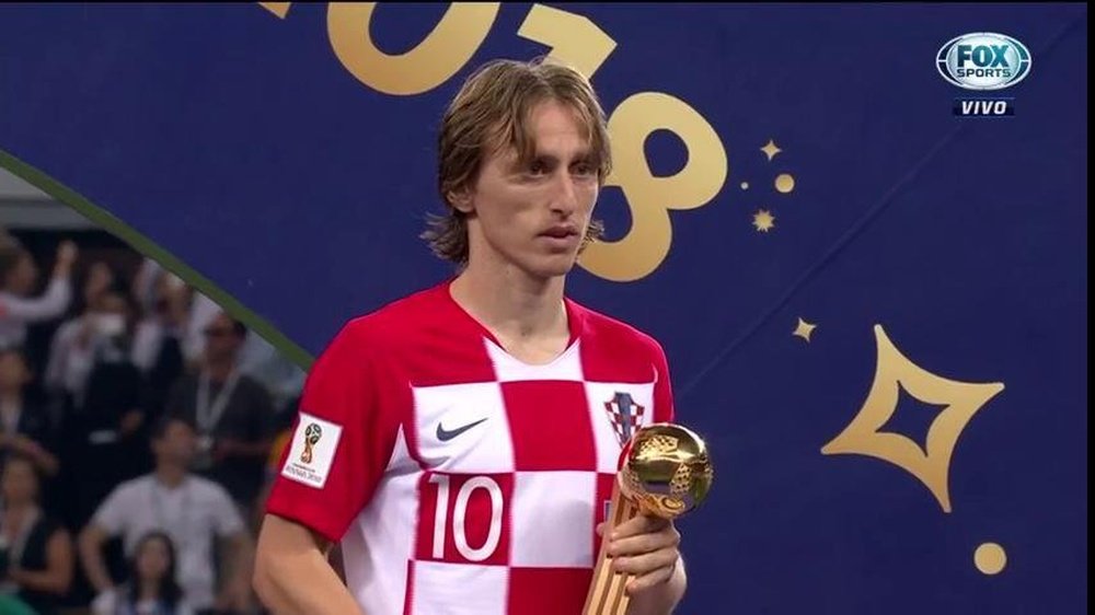 Modric fue elegido el mejor del Mundial. Captura/FoxSports