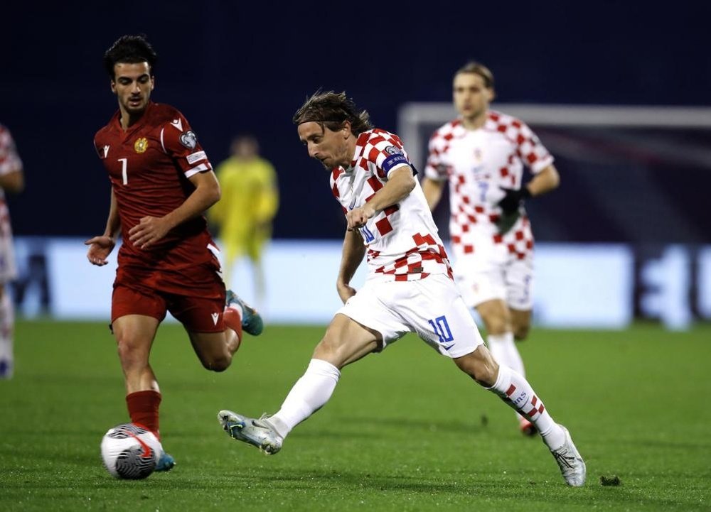 Modric à la tête de l'équipe de Croatie pour un tournoi amical à Abu Dhabi. EFE