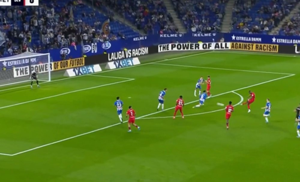 Lukebakio scored a double on Friday. Screenshot/MovistarLaLiga