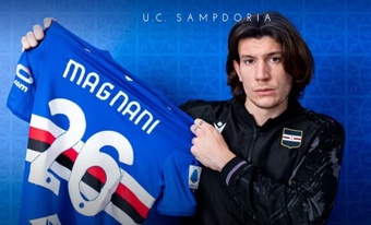 La Sampdoria anunció la llegada de Magnani. Twitter/sampdoria