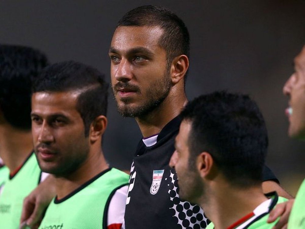 Makani, en un partido con la selección de Irán. Twitter