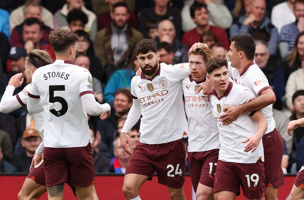 Manchester City are second in the Premier League table after beating Palace on Saturday. EFE